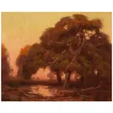 Gordon Coutts, Oaks at Sunset, oil on canvas