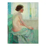 Pauline Palmer, Seated Nude, oil on canvas