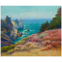 From the Hilltops of Point Lobos by Elizabeth Strong, oil on canvas, sold Feb 2026