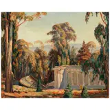 Cornelius Botke, Berkeley Campus, Greek Theater, oil on canvas laid to board