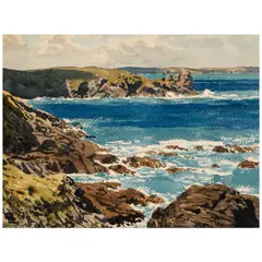 Paul Dougherty, Carmel, watercolor on paper