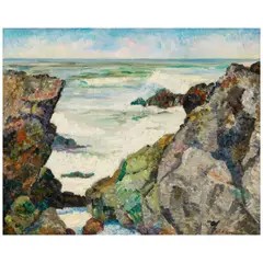 William Gaw, Coastal Scene, oil on canvas