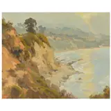 Gregory Hull, Morning Bluffs, oil on canvasboard