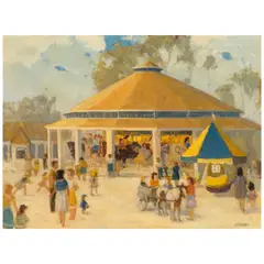 George Spangenberg, A Sunday Afternoon (Balboa Park, San Diego), oil on canvas