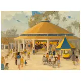 George Spangenberg, A Sunday Afternoon (Balboa Park, San Diego), oil on canvas