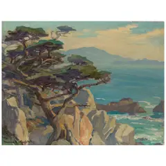 Marion Wachtel, Cypress Tree and Valley Sketch (a group of two), first signed 'Marion K. Wachtel' (lower left) and second signed and inscribed 'Sketch / Marion Kavanagh Wachtel' (lower right)
