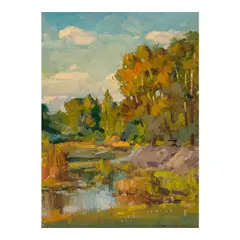 Autumn by Ovanes Berberian, oil on board, sold Feb 2026