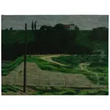 James Warren Hueter, Landscape, 1953, oil on canvas