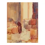 Grace Spaulding John, Old Market (Houston, Texas), watercolor on paper