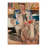 Paton Miller, Seated Figure, mixed media on Arches paper