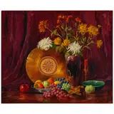 George Demont Otis, Copper and Chrysanthemums, oil on canvas