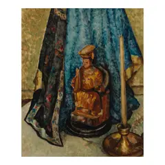 Mischa Askenazy, Still Life with Candle, oil on canvas