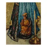 Mischa Askenazy, Still Life with Candle, oil on canvas