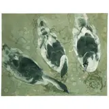 William G. Garbe, Untitled (Three Swans), watercolor and pencil on paper
