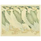 Mary Lee Eggart, Flock #31 / Black-Crowned Night Herons, colored pencil on paper