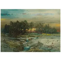 Rocky Landscape by William Louis Sonntag, 1892, watercolor on paper, sold Feb 2026