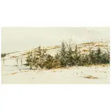 David B. Armstrong, Snowy Landscape, watercolor on paper