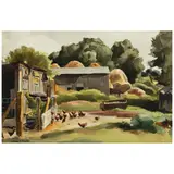 Antonio Pietro Martino, Dick's Farm, watercolor and pencil on paper