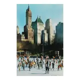 Mae H. Bertoni, Manhattan Snowfall, watercolor on paper