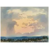 William Zanner, Sunset, watercolor on paper
