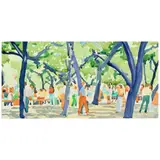 Malou Flato, Blue Trees, watercolor and pencil on paper