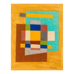 Emil Bisttram, Abstraction, 1940, encaustic on paper
