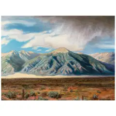 Evening Light - Sangre de Cristos by Frank Croft, 2001, oil on canvas, offered Feb 2026