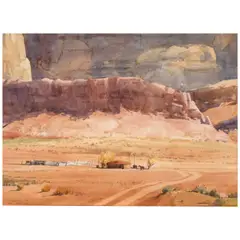 G. Russell Case, Hogan - Cedar Ridge, 1999, watercolor on paper