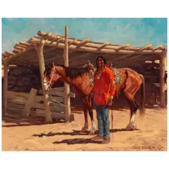 Gray Bartlett, At the Stables, oil on canvas