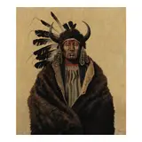 Kirby Sattler, Buffalo Headdress, acrylic on canvas