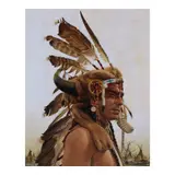 Don Crowley, Jay Red Hawk, oil on canvas