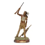 Bill Nebeker, Death of the Bow, bronze with reddish brown and green patinas