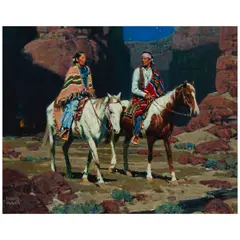 David Mann, Navajo Night, oil on canvas