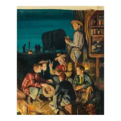 Reynold Brown, Their Hero, oil and watercolor on board