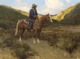 Bill Anton, Palomino Shadows, oil on canvas laid to panel