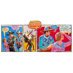 Larry Pirnie, Damned If You Don't, Damned If You Do, 1987, mixed media on canvas