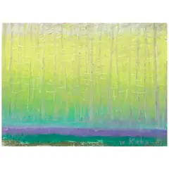 Wolf Kahn, Conifers Rising, 1994, pastel on paper