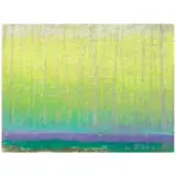 Wolf Kahn, Conifers Rising, 1994, pastel on paper