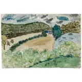Sally Michel Avery, Country Hills, 1939, watercolor and graphite on paper