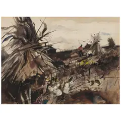 Andrew Wyeth, The Corn Huskers, 1944, watercolor and graphite on paper