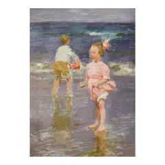 Edward Henry Potthast, At Low Tide, oil on panel