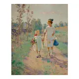 Edward Dufner, Grandma's Birthday, oil on canvas