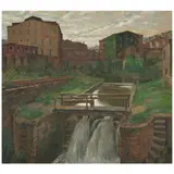 Francis Speight, Venice Island: Old Mills and Lock, circa 1951, oil on canvas