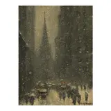 Guy Carleton Wiggins, Old Trinity, New York Winter, 1930, oil on canvas