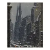 Guy Carleton Wiggins, Fifth Ave., oil on canvasboard