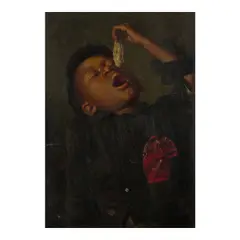 Elbridge Ayer Burbank, Boy Eating Oyster, oil on panel