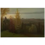 Albert Bierstadt, View along the Hudson River, oil on paper laid down on canvas