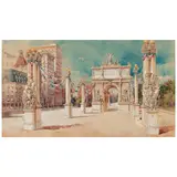 Hughson Hawley, Dewey Arch, Madison Square, New York, 1899, watercolor and graphite on paper laid down on board