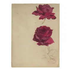 Martin Johnson Heade, Two Roses, circa 1865-75, oil on board