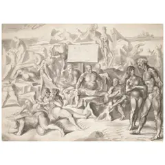 Reginald Marsh, Danger, 1950, ink and ink wash on paper